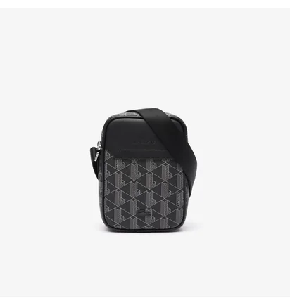 Сумка унисекс Lacoste Monogram Grey/Black NH4410LX.H45