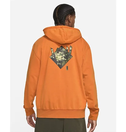 Худи мужское Air Jordan Mens Performance Hoodie Orange DH0598-893