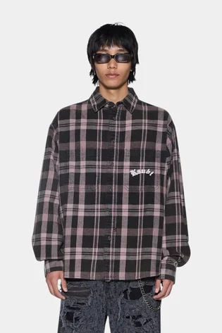Сорочка чоловіча Ksubi Картата Vulture Flannel Ls Shirt Plum Multi MSP26SH009