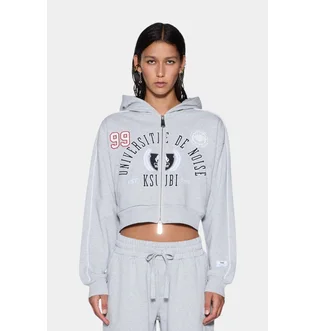 Спортивный костюм женский Ksubi College Origin Zip Hoodie & Carter Wide Trakpant Grey WSP26FL002-WSP26PA005