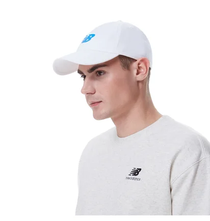 Кепка унисекс New Balance 6 Panel Curved Brim Snap Back V2.0 White Lah13010Wt