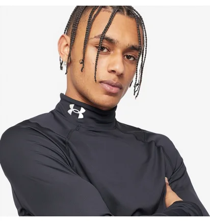 Лонгслив мужской Under Armour Cold Gear Armour Fitted Mock Black 1366066-001