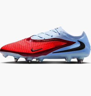 Бутси унісекс Nike Phantom 6 Low Elite Sg-Pro Red/Light Blue HV8988-400