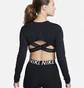 Топ женский Nike Pro Dri-Fit WomenS Cropped Long-Sleeve Top Black FB5233-010