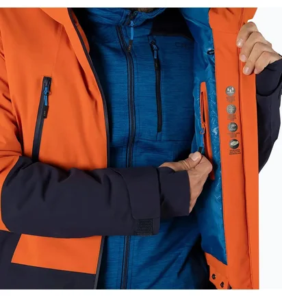 Куртка чоловіча CMP Fix Hood Twill Orange/Blue 34W2037-B595