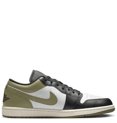Кроссовки мужские Air Jordan 1 Low White/Olive 553558-092