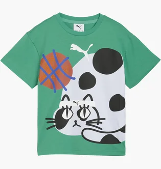 Футболка дитяча Puma Sporty Cats Relaxed Green 634549-40