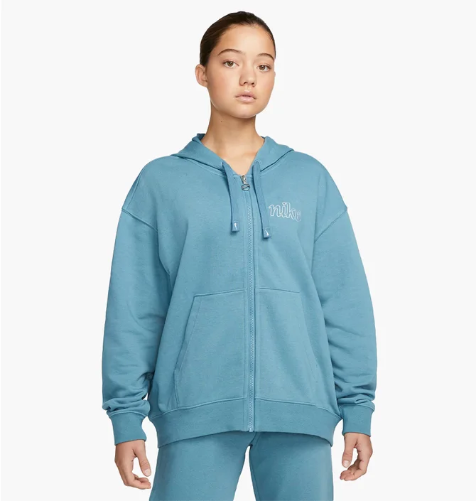 Куртка жіноча Nike Dri-Fit Get Fit WomenS Graphic Full-Zip Training Hoodie Light Blue DQ5536-440