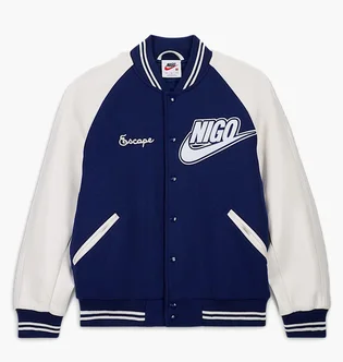 Куртка мужская Nike X Nigo MenS Varsity Jacket Blue/White FV5670-492