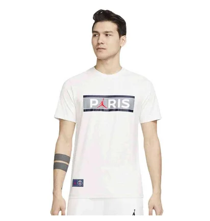 Футболка чоловіча Air Jordan Paris Saint-Germain Wordmark White DB6510-051