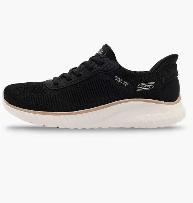 Кроссовки женские Skechers Bobs Sport Squad Chaos Black 117497-BKGD