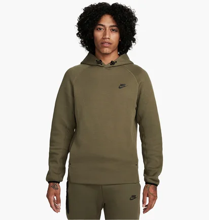 Худі чоловіче Nike Sportswear Tech Fleece Pullover Hoodie Olive FB8016-222