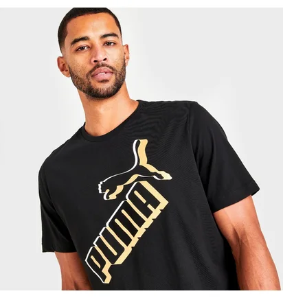 Футболка мужская Puma Essentials+ Big Metallic Logo T-Shirt Black 849866-01