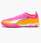 Бутсы унисекс Puma Ultra 6 Match Tt Pink/Yellow 108975-05