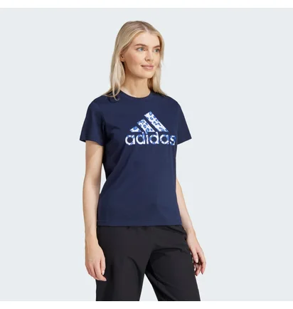 Футболка женская Adidas Animal Print Graphic Tee Blue IT1424