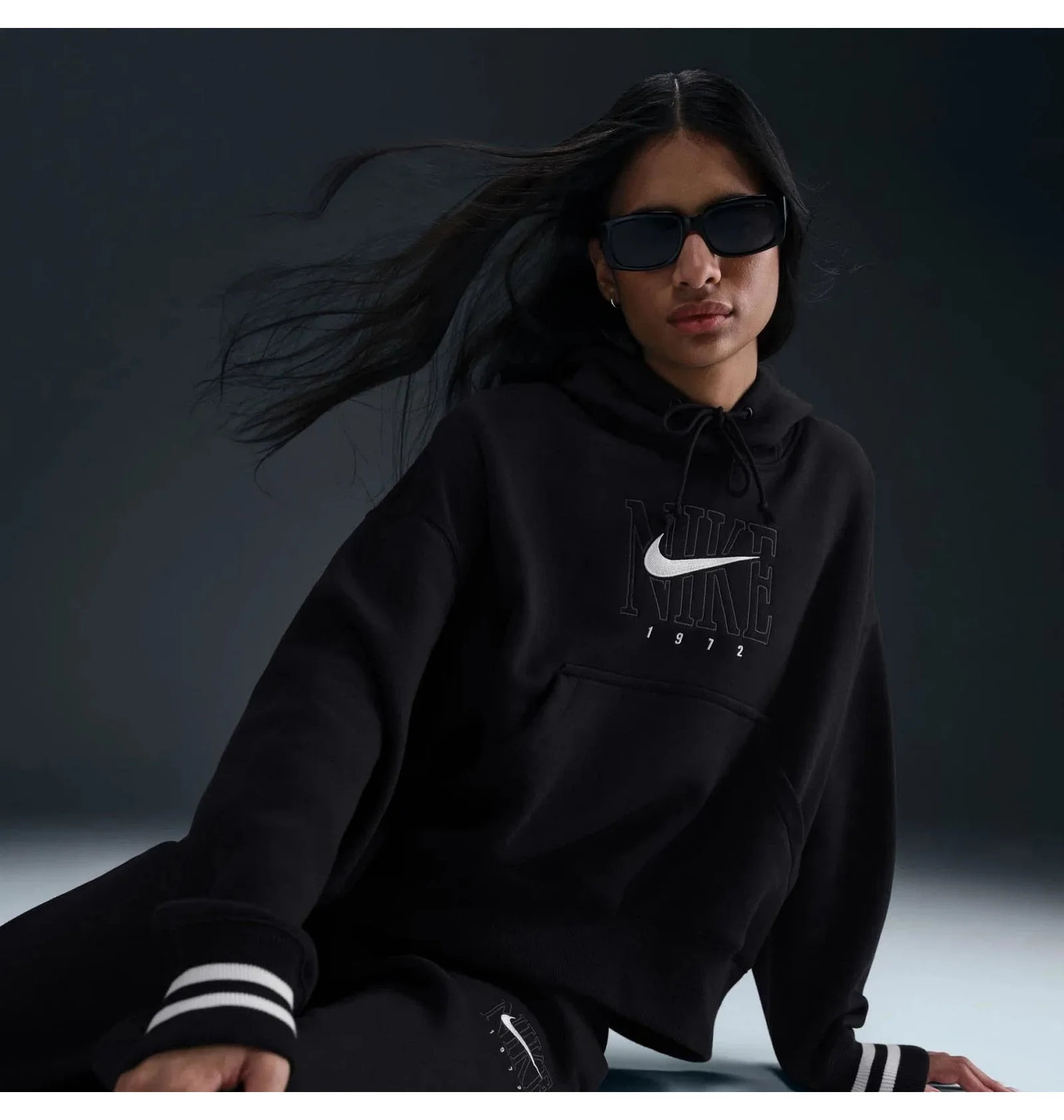 ᐉ Худі жіноче Nike W Nsw Phnx Flc Oos Gx Po Hdy Black IB1984-010