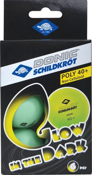 М'яч для настільного тенісу Donic Glow In The Dark (6 шт) Green 608507