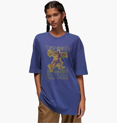 Футболка женская Air Jordan Oversized T-Shirt Blue FD7208-502