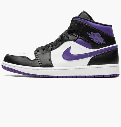 Кроссовки мужские Air Jordan 1 Mid Black/White 554724-095
