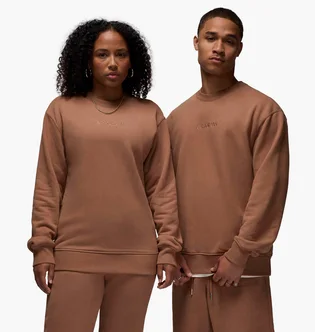 Свитшот унисекс Air Jordan Wordmark Fleece Crew-Neck Sweatshirt Brown FZ3950-223