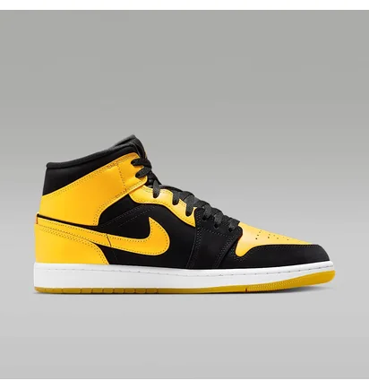 Кроссовки мужские Air Jordan 1 Mid Se Black/Yellow HJ6654-071