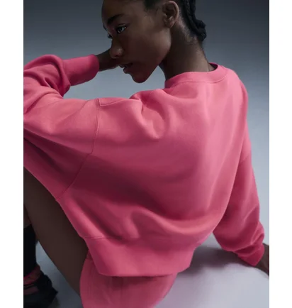 Світшот жіночий Nike Sportswear Phoenix Fleece Over-Oversized Crew-Neck Sweatshirt Pink DQ5761-629
