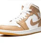 Кроссовки мужские Air Jordan 1 Mid White/Brown 554724-271