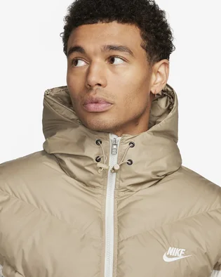 Пуховик мужской Nike Sf Wr Pl-Fld Hd Jkt Beige/White FB8185-247