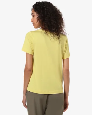 Футболка женская AUSTRALIAN Logo Flowers Tee Jersey V Yellow LSDTS0027-074