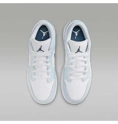 Кроссовки детские Air Jordan 1 Low White/Light Blue 553560-104
