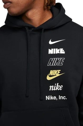 Худи мужское Nike Nsw Club Fleece Logo Hoodie Black Dx0783-010