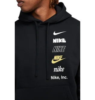 Худи мужское Nike Nsw Club Fleece Logo Hoodie Black Dx0783-010