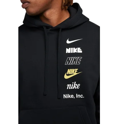 Худі чоловіче Nike Nsw Club Fleece Logo Hoodie Black Dx0783-010