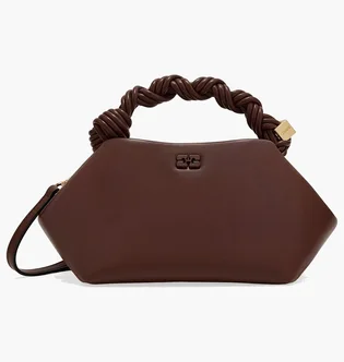 Сумка жіноча GANNI Brown Small Bou Bag Brown A590689000