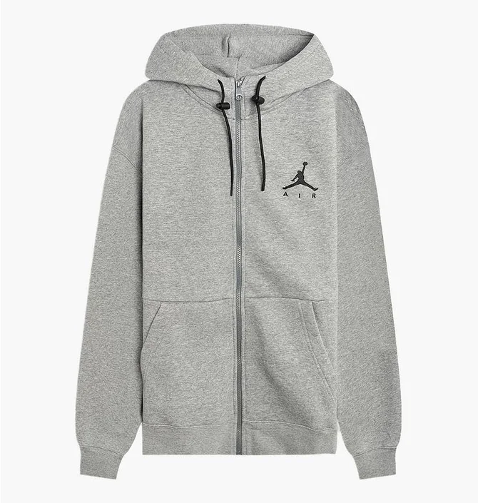 Толстовка мужская Nike Air Jordan Jumpman Air Fleece Full Zip Hoodie Grey Ck6679-091