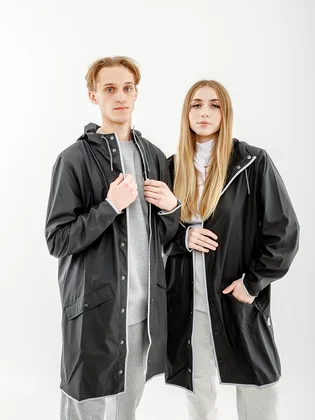Пальто унісекс Rains Jackets Black 1202-BLACKREFLECTIVE