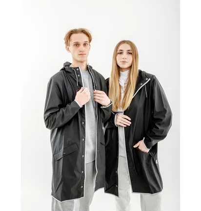 Пальто унісекс Rains Jackets Black 1202-BLACKREFLECTIVE