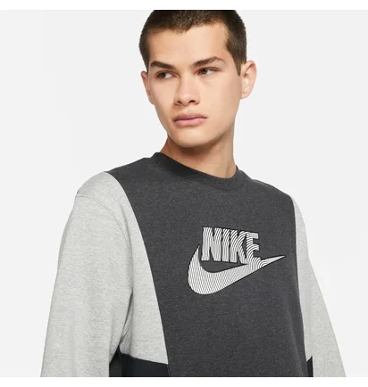Свитшот мужской Nike M Nsw Hybrid Flc Crew Bb Dj5075-032