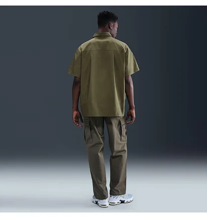 Рубашка мужская Nike Nk Club Ss Btn Shirt Os Olive HJ2026-222