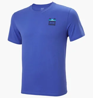 Футболка мужская Helly Hansen Nord Graphic T-Shirt Blue 62979-606