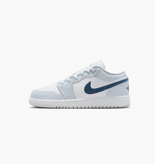 Кроссовки детские Air Jordan 1 Low White/Light Blue 553560-104