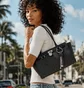 Сумка жіноча Michael Kors Hamilton Moderne Small Signature Logo Satchel Black 30F5SNXT0V-BLACK-148903