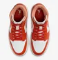Кроссовки женские Air Jordan 1 Mid Orange/White BQ6472-108