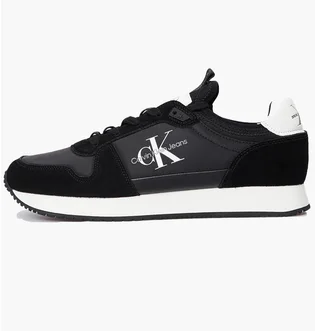 Кроссовки женские Calvin klein Runner Sock Laceup Ny-Lth Black YM0YM00553