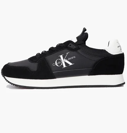 Кросівки жіночі Calvin klein Runner Sock Laceup Ny-Lth Black YM0YM00553
