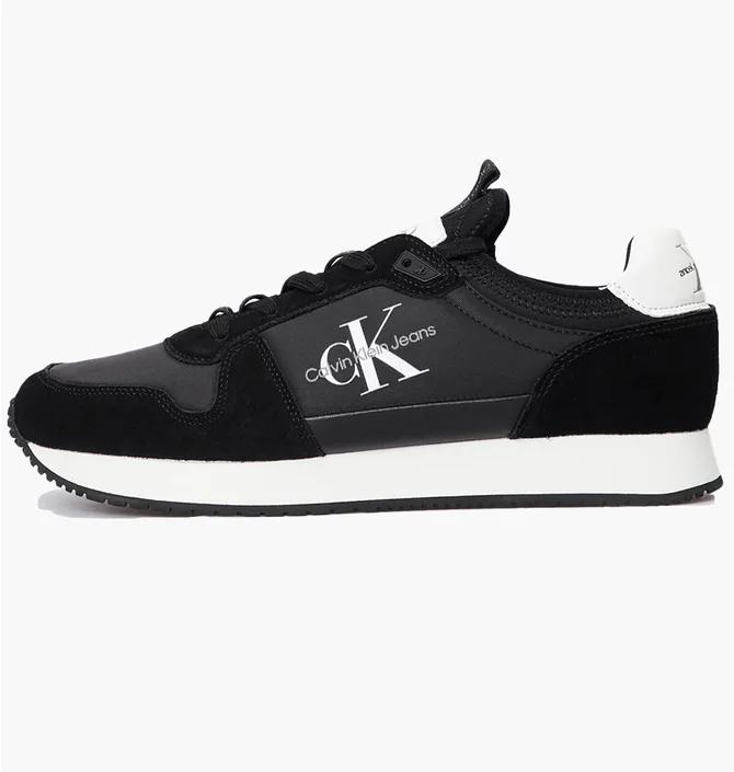Кросівки жіночі Calvin klein Runner Sock Laceup Ny-Lth Black YM0YM00553