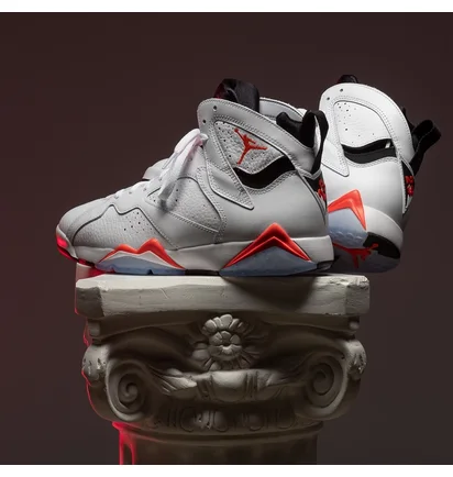 Кроссовки мужские Air Jordan 7 Retro White Infrared White CU9307-160