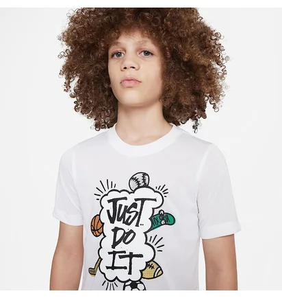 Футболка детская Nike Dri-Fit Just Do It Multi Sport Tee White DX9534-100