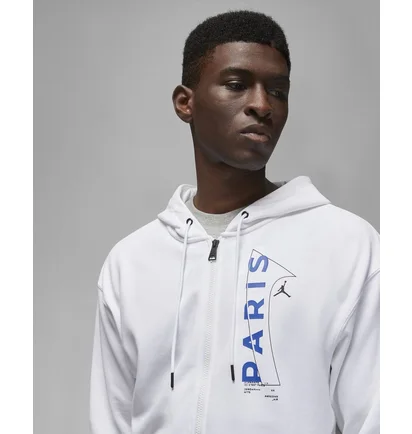 Толстовка мужская Air Jordan Paris Saint-Germain Hoodie White Dn6150-100