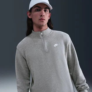 Кофта мужская Nike Club 1/2 Zip Fleece Grey FN3864-063